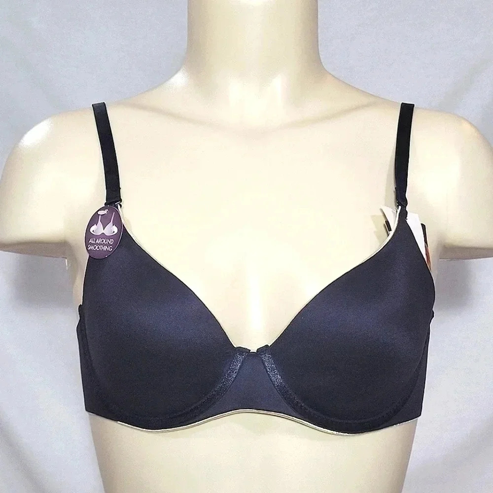 34B Hanes HCC5 BT97 Barely There 5737 Simply The One Underwire Bra Black New wi